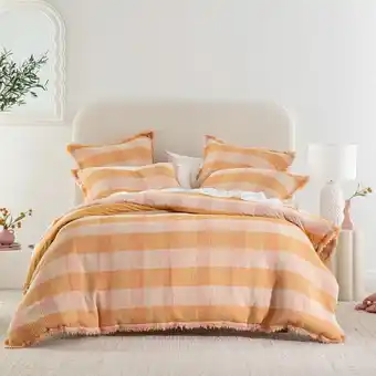 Pillow Talk Avril check quilt cover set by habitat offer