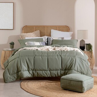 Pillow Talk Snoozi cube green comforter set by essentials offer