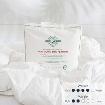 Pillow Talk Premium 50/50 duck down feather quilt by greenfirst® offer