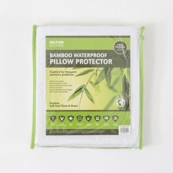 Pillow Talk Eco living bamboo waterproof standard pillow protector by hilton offer