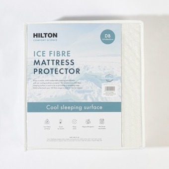 Pillow Talk Comfort science ice fibre mattress protector by hilton offer