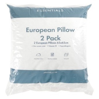 Pillow Talk 2 pack european pillows by essentials offer