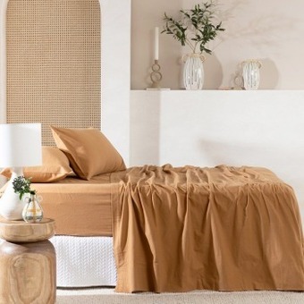 Pillow Talk Brown flannelette sheet set by essentials offer