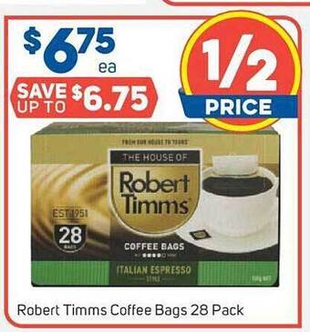 Foodland Robert timms coffee bags offer