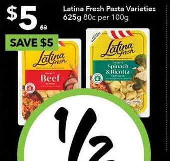 Ritchies Latina fresh pasta offer