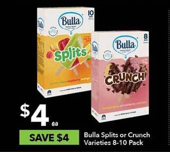Ritchies Bulla splits or crunch offer