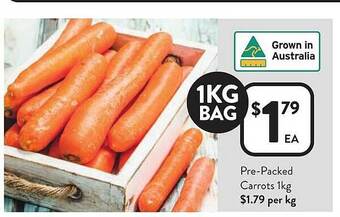 Foodworks Pre-packed carrots offer