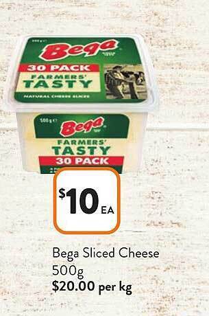 Foodworks Bega sliced cheese offer