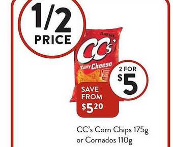 Foodworks Cc's corn chips or cornados offer