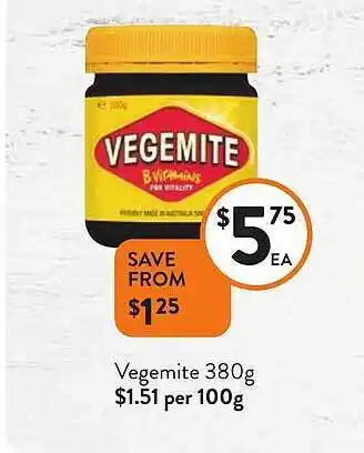 Foodworks Vegemite offer