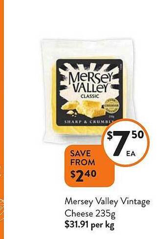 Foodworks Mersey valley vintage cheese offer