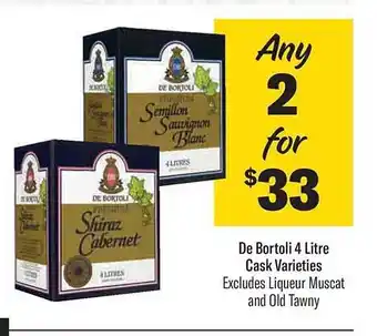 Liquorland De bortoli 4 litre cask offer