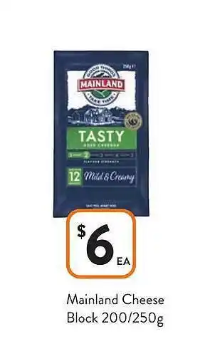Foodworks Mainland cheese block offer