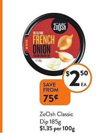 Foodworks Zoosh classic dip offer
