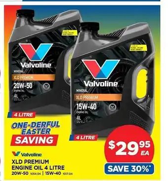 Auto One Valvoline xld premium engine oil 4 litre offer
