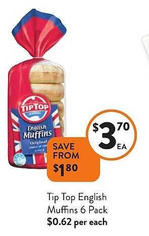Foodworks Tip top english muffins offer