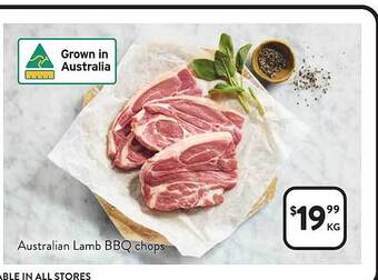 Foodworks Australian lamb bbq chops offer