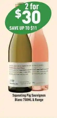Liquor Legends Squealing pig sauvignon blanc & range offer