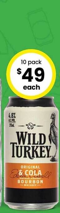 The Bottle O Wild turkey offer