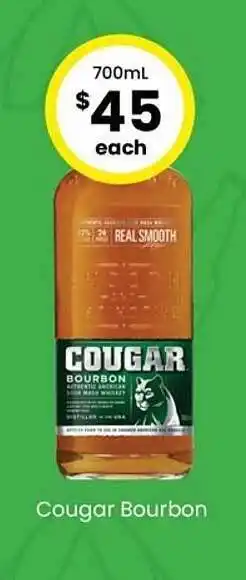 The Bottle O Cougar bourbon offer