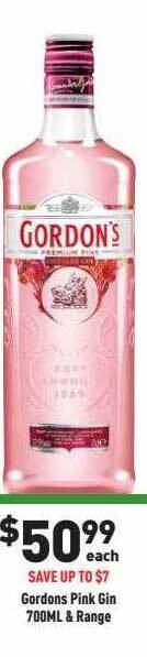 Liquor Legends Gordons pink gin & range offer