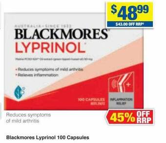 My Chemist Blackmores lyprinol 100 capsules offer