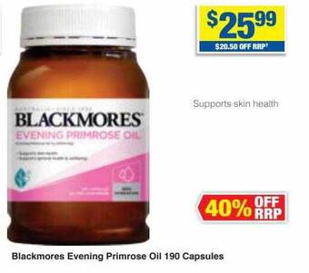 My Chemist Blackmores evening primrose oil 190 capsules offer