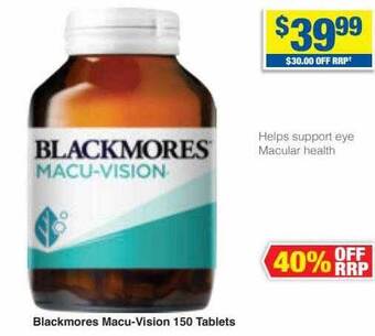 My Chemist Blackmores macu-vision 150 tablets offer