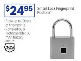 Officeworks Smart lock fingerprint padlock offer