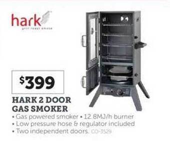 Stratco Hark 2 door gas smoker offer