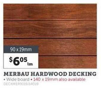 Stratco Merbau hardwood decking offer