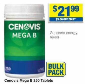 Cenovis mega b 250 tablets