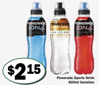 Friendly Grocer Powerade Sports Drink 600ml offer