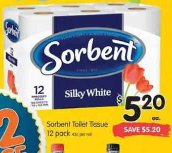 Spar Sorbent Toilet Tissue 12 Pack offer