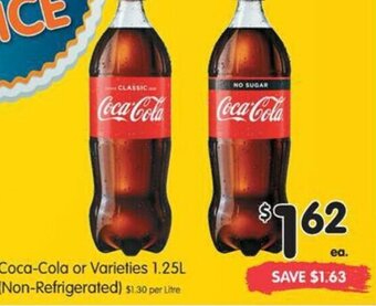 Spar Coca-Cola or Varieties 1.25L offer