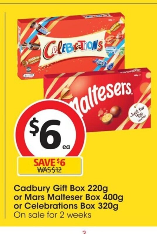 Cadbury Gift Box 220g offer at Coles