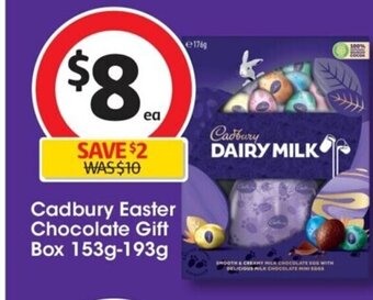 Coles Cadbury Easter Chocolate Gift Box 153g-193g offer