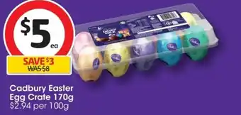 Coles Cadbury Easter Egg Crate 170g offer