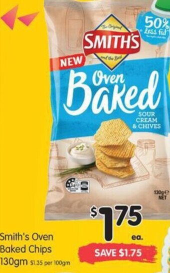 Spar Smith's Oven Baked Chips 130gm offer