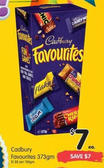 Spar Cadbury Favourites 373gm offer