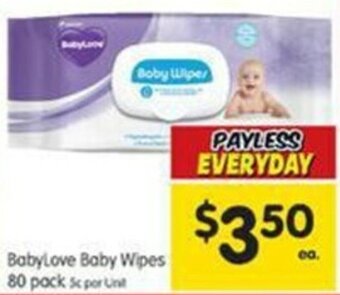 Spar BabyLove Baby Wipes 80 pack offer