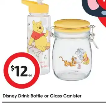 Coles Disney Drink Bottle or Glass Canister offer