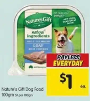 Spar Nature's Gift Dog Food 100gm offer