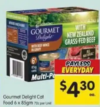 Spar Gourmet Delight Cat Food 6x85gm offer