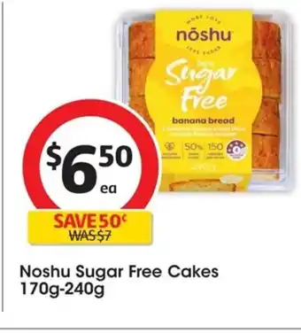 Noshu Sugar Free Cakes 170g-240g