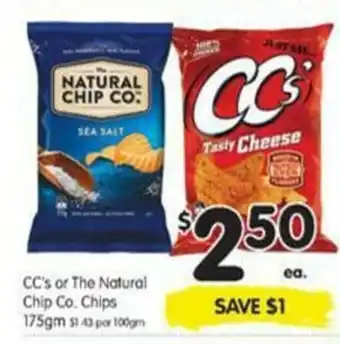 CC's or The Natural Chip Co. Chips 175gm