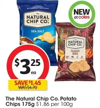 Coles The Natural Chip Co. Potato Chips 175g offer
