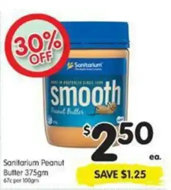 Sanitarium Peanut Butter 375gm