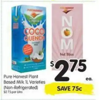 Pure Harvest Plant Based Milk 1L Varieties