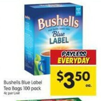 Spar Bushells Blue Label Tea Bags 100 pack offer